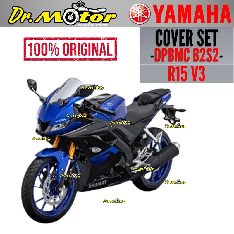 R15 R155 Coverset Caver Cover Set Kaver Body Kover Black Blue Biru ...