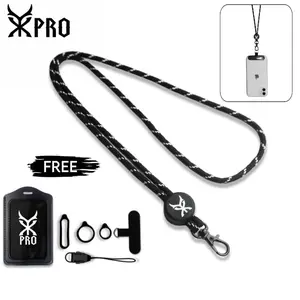 YXPRO Tali Lanyard Hp Perusik Black White Tali Gantungan HP Tali Gantungan Universal