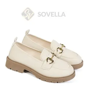 SOVELLA Kiara Sepatu Kerja Pantofel Wanita Hitam Putih Karet Shoes