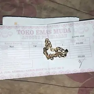 GELANG NURI BRACELETS PERHIASAN WANITA BERLAPIS EMAS MUDA TERMURAH
