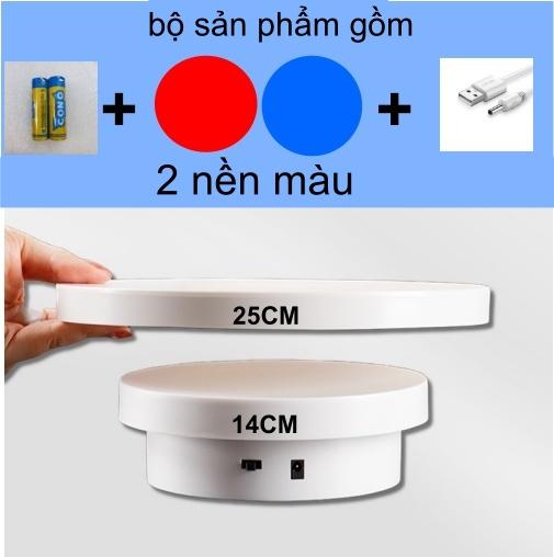  bàn xoay 360 độ live stream bàn xoay điện 360 độ bàn xoay sản phẩm đế livestream xoay quay sản phẩm - 2 nền 