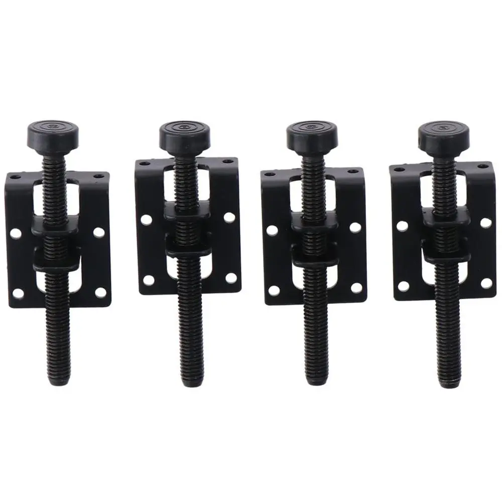 4 Pack Adjustable Steel Furniture Leveling Feet 10cm Black Furniture Feet Furniture Leveler Leg Workbench Table Cabinet