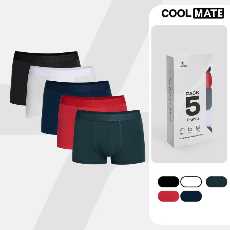 Combo 5 Quần lót nam Trunk Bamboo co giãn, thấm hút, kháng khuẩn - Boxer, quần…