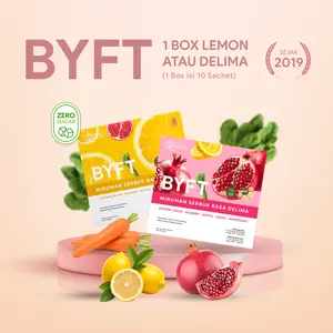 RICU'S SECRET 1 Box BYFT Drink Rasa Lemon atau Delima - 1 Box isi 10 Sachets