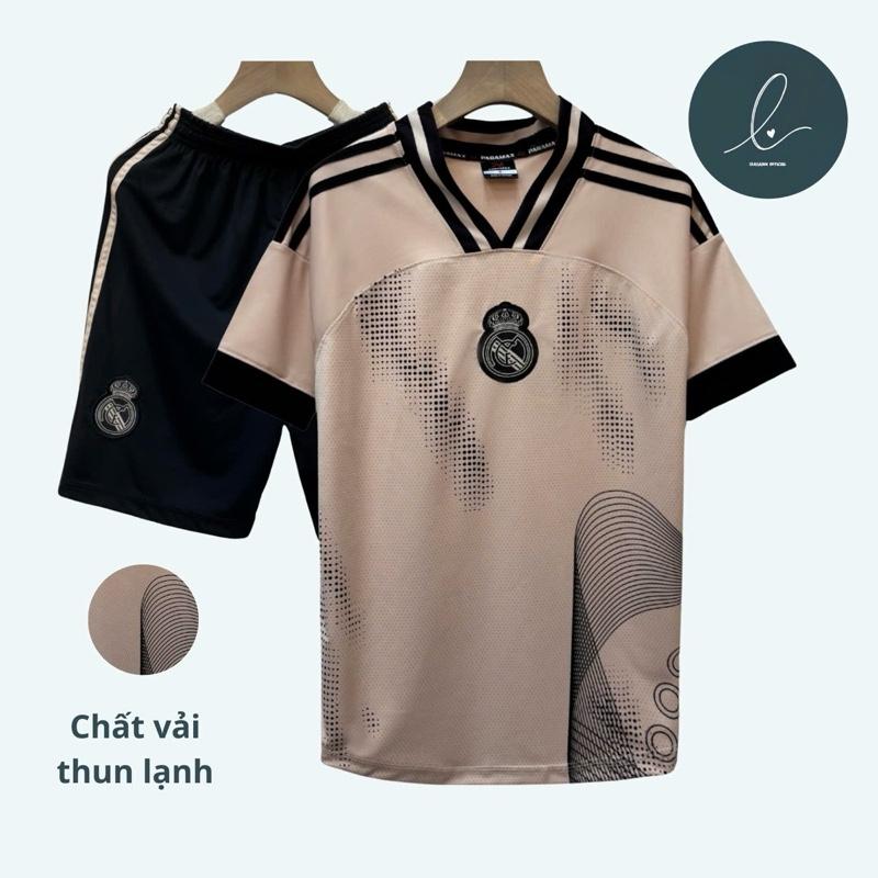 Bộ quần áo bóng đá, đồ đá banh "REAL MA RÍT" logo THÊU thun lạnh cao cấp loại I Top Sport