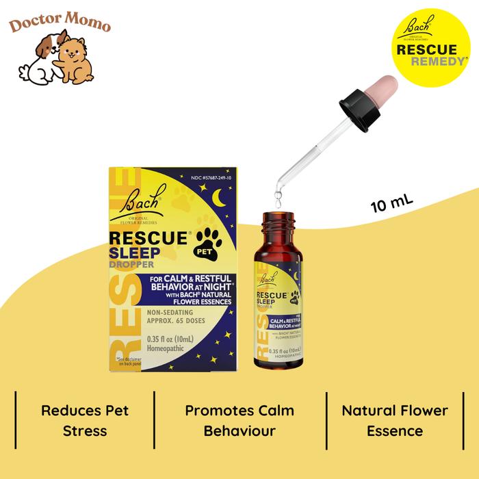 Jual Bach Rescue Sleep Dropper Pet Sleep Aid for Dogs Cats 10 mL Flower ...