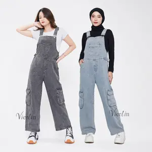 VIERLIN - Jumpsuit jeans kargo 2923 2922