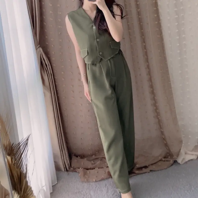 Gracia Set || One Set High Waist || Setelan Wanita || Setelan Crop Top || Vaeesan Baju Blazer Atasan Celana 4