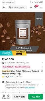 Product Review of Kopi Bubuk Sidikalang Original Arabica 1000 gr (1kg) from U**o 3