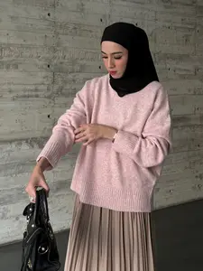 GONEGANI OFFICIAL - Atasan Sweater Bahan Wool Polos Wanita Aigo Sweater