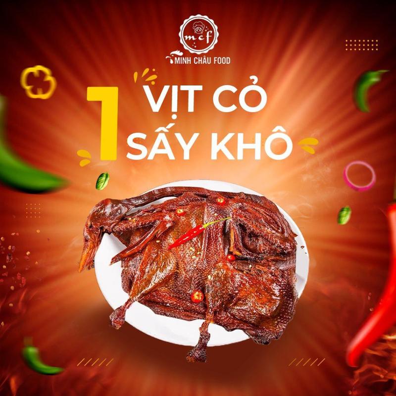 Vịt cỏ sấy khô hương vị cay tê, vịt sốt cay, đồ ăn vặt, by Minh Châu Food Snack Thức Ăn