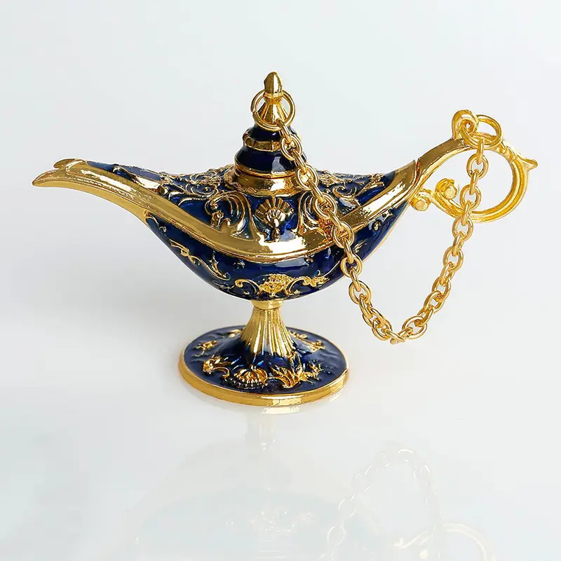Đèn Thần Tài Ma Thuật Aladdin Sáng Tạo, Lư Hương, Đèn Ước Nguyện Kim Loại, Quà Tặng Trẻ Em, Đồ Thủ Công Trang Trí Nhà Cổ Điển Châu Âu 3