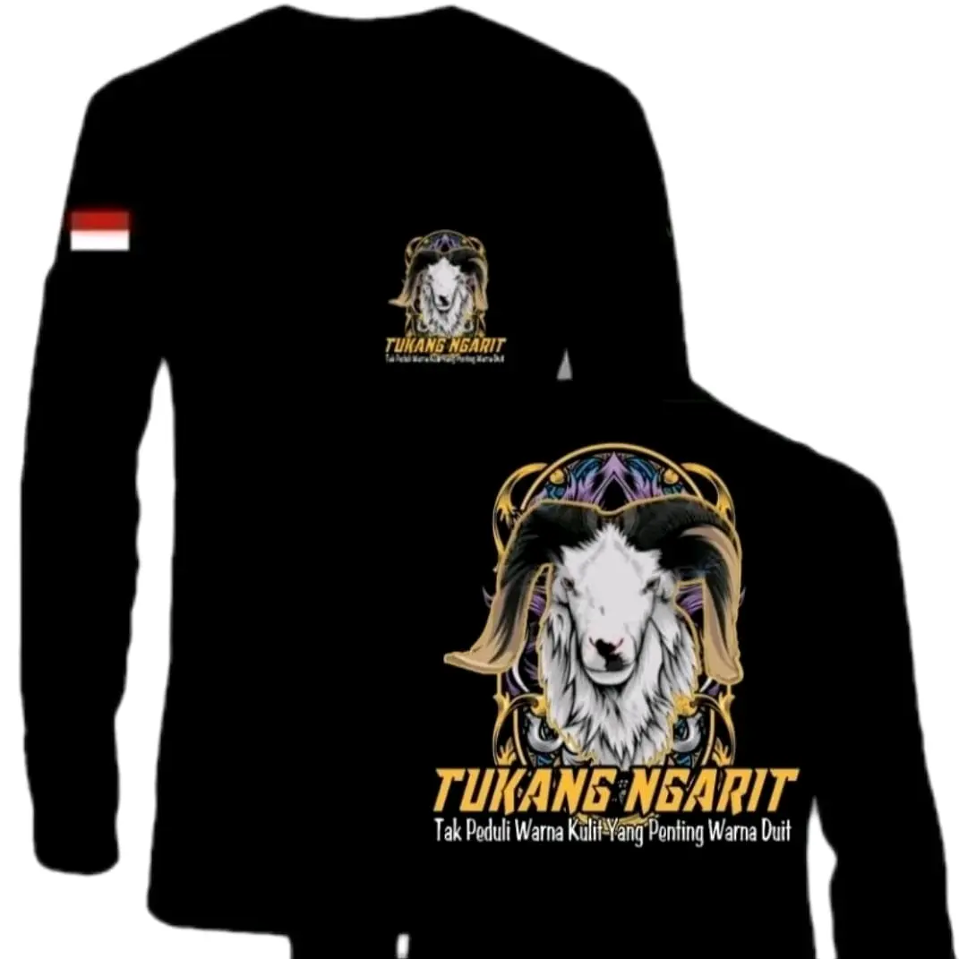 KAOS TUKANG NGARIT GAMBAR DOMBA TANGAN PANJANG