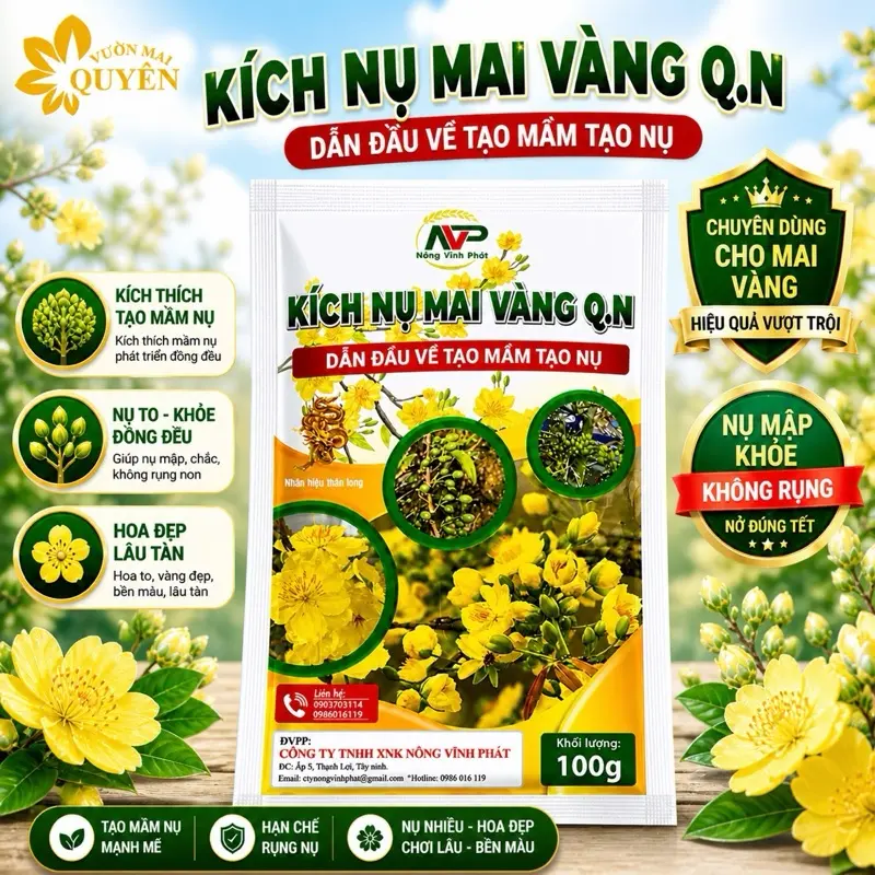 Kích Nụ Mai Vàng 100g - Tăng Số Lượng Hoa & Sức Đề Kháng Cho Cây