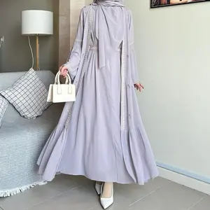 Baru Gamis abaya safwa bahan ceruty babydoll full furing aplikasi bordir mewah elegant abaya wanita remaja kekinian