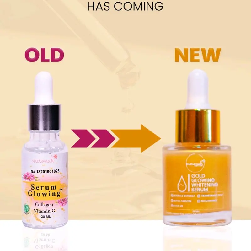 SERUM WHITENING GOLD GLOWING Mencerahkan Memudarkan Mengencangkan 2