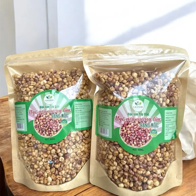 Ngô nếp tím rang mộc- vị thực dưỡng.