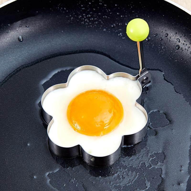5Pcs Stainless Steel Fried Egg Mold Star Flower Round Heart Shaped Frying Egg Pancake Rings 7