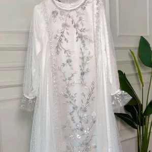 gamis tile renda Wanita Muslim Mewah premium