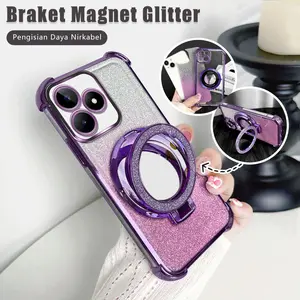 Case HP Untuk Realme C53 C51 Note 50 Narzo N53 Casing Ponsel Cermin Braket Softcase Soft Sofcase Kesing Phone Magnetik Mode Silikon Cassing Cesing Kasing Chasing 9000