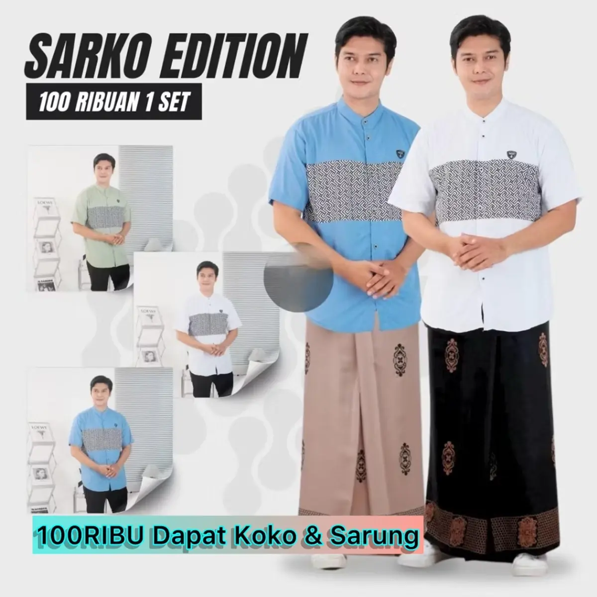 PAKET 100rb DAPAT SARUNG DAN KOKO kualitas premium sarung sarang tawon dan koko kaustar satu set