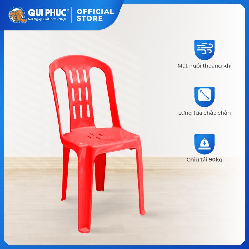Combo 4 Ghế Nhựa Tựa Lưng VIVA Chính Hãng Qui Phúc Nhựa Chính Phẩm Chống UV Tựa Lưng Êm Dễ Xếp Gọn
