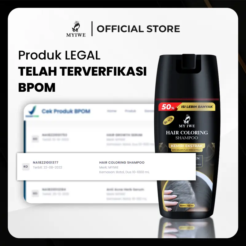 Shampo Penghitam Uban Rambut My Iwe Hair Coloring Black Shampoo Original-Myiwe Shampo Untuk Mewarnai Penghitam Rambut Berkilau Penghilang Uban-Sampo Untuk Rambut Berwarna Dye Pewarna Cat Temporary 3