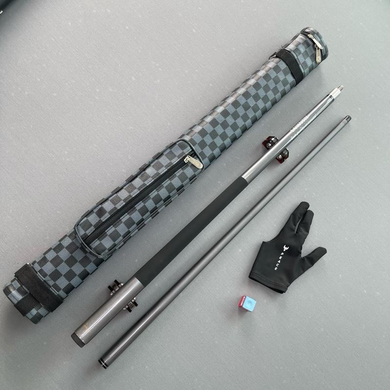 Cơ bida Luxury xám - ngọn phủ carbon đã nâng cấp tẩy kính - Cơ bida lỗ