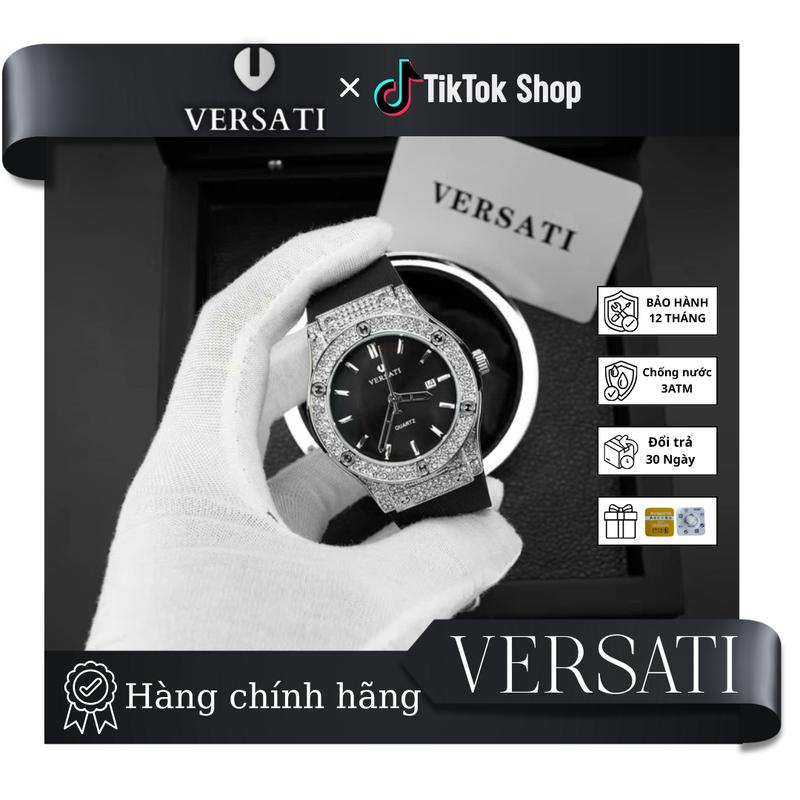 [ MS STORE AFF ] ĐỒNG HỒ NAM VERSATI THIẾT KẾ ĐÍNH ĐÁ SANG TRỌNG, PHONG CÁCH TRẺ TRUNG DỄ PHỐI ĐỒ - M102