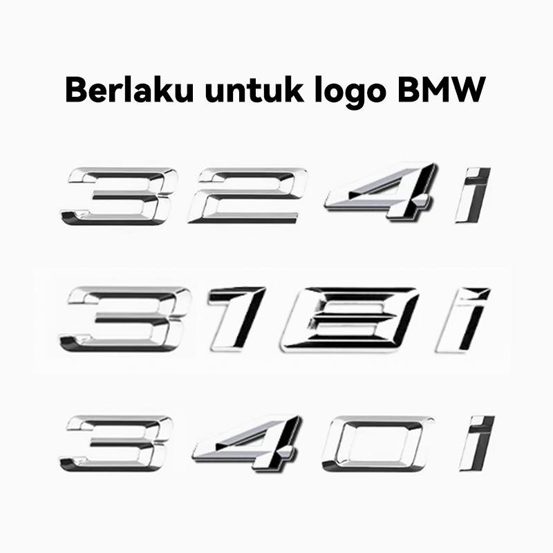 Kompatibel dengan logo BMW 318i, stiker 320i, tanda kata 323i, standar perpindahan wanita digital 324i, modifikasi logo ekor belakang 250i 0