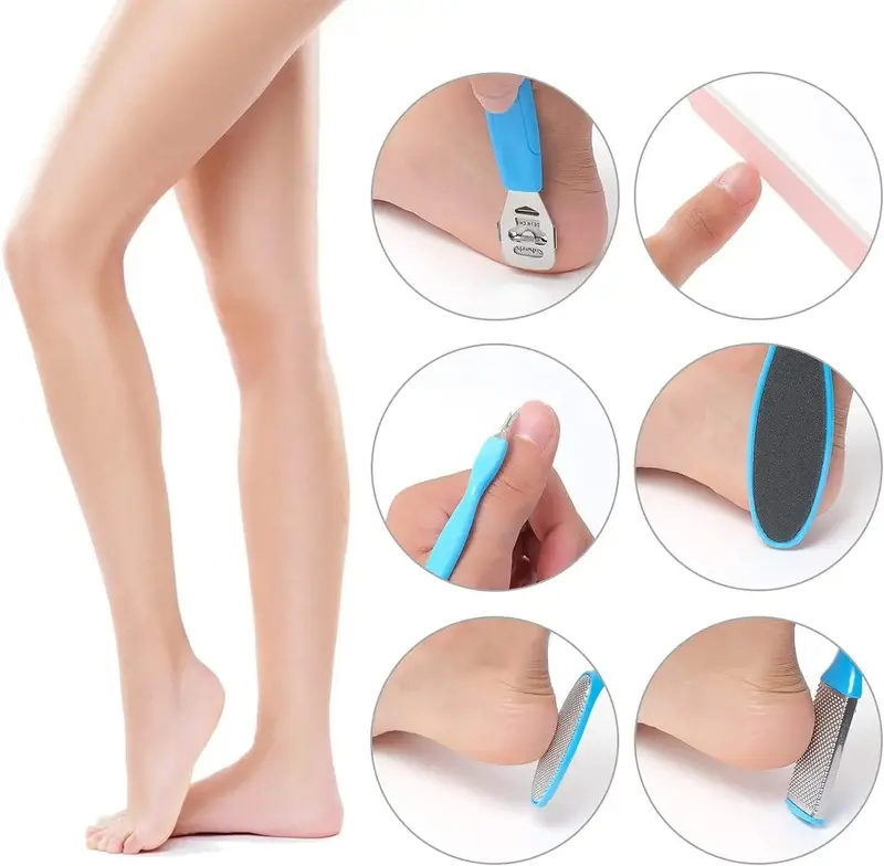 Bộ 8 Món Dụng Cụ Mài Gót Chân, Thiết Kế Hình Cá Bạch Tuộc Chân, Để Tẩy Tế Bào Chết, Giảm Vết Nứt Gót Chân, Loại Bỏ Gót Chân Nứt Nẻ, Dũa Loại Bỏ Vết Nứt Gót Chân, Cho Gót Chân Và Gót Chân 2