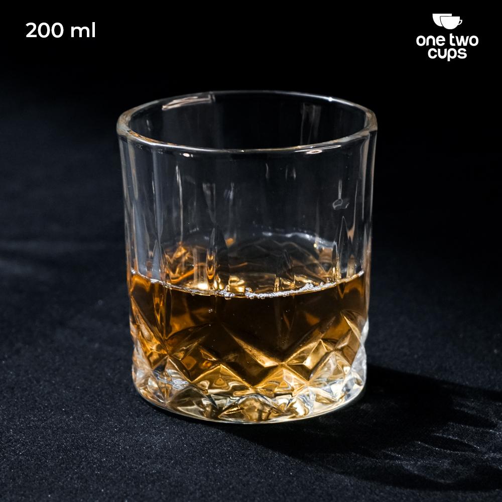 One Two Cups Gelas Whisky Cocktail Crystal Classic Rock Glass 200ml - NRB14