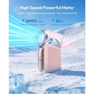Kipas Angin Portabel dengan Kecepatan Tinggi 16900 r/min dan Kecepatan Angin Maksimal 26 ft/s