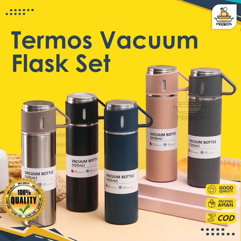 Termos Vacuum Flask / Botol Minum Cangkir Set 500 ml 0