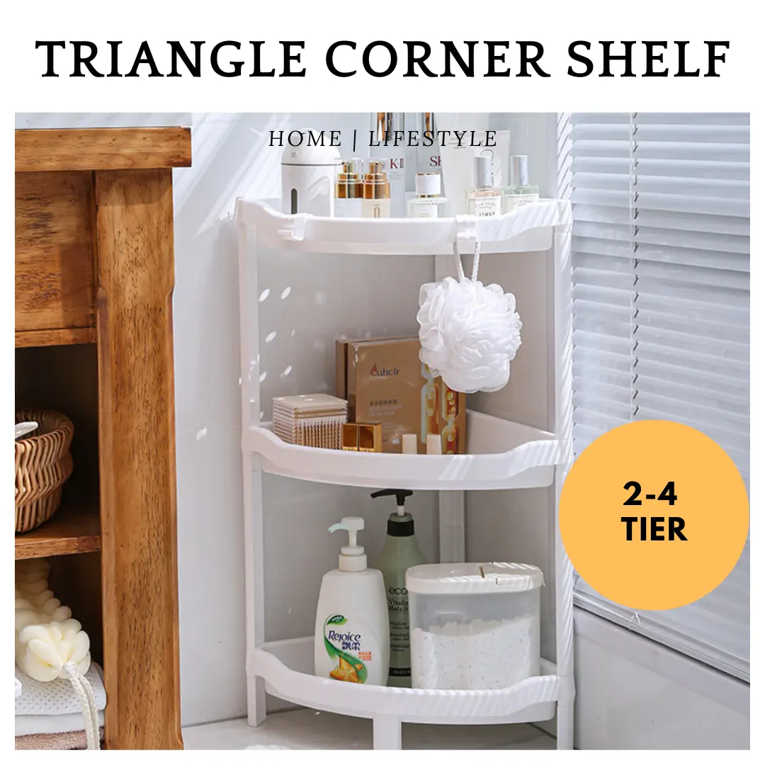 Toilet Corner Triangle Shelf Floor Multi-Layer Bathroom Storage Rack Multipurpose For Kitchen