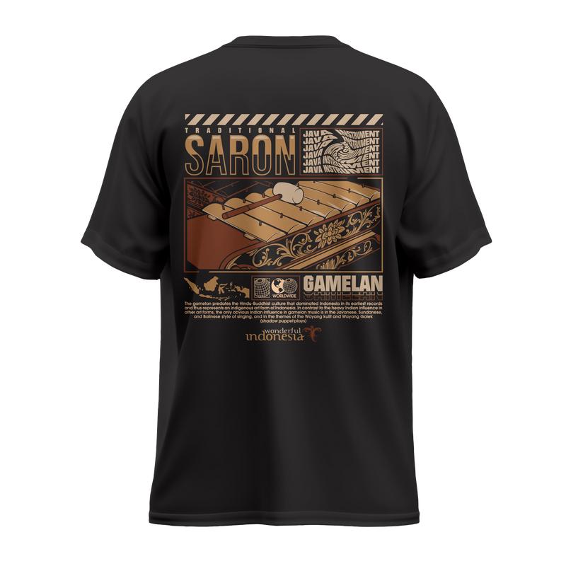 Kaos Saron Alat Musik Tradisional Bahan Combed 24s 0