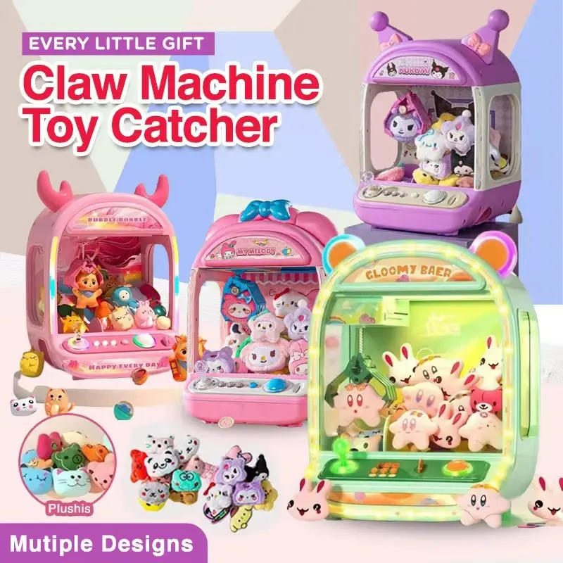 UFO Claw Machine Bear Catcher Toys Children Kids Gifts Christmas Gift