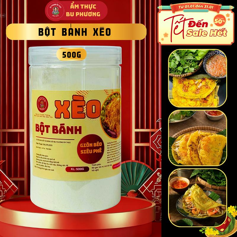  Bột Bánh Xèo Hộp 500G - Thương Hiệu Bu Phương Ẩm Thực - Bột Làm Bánh Xèo Chuẩn Vị Truyền Thống - Gia Vị Quê Hương 