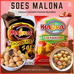 COD Halal Soes Coklat Cokelat/strawberry / mix rasa/halal Kue Sus Kering Isi soes coklat lumer 1 kg （Cemilan keluarga, cocok untuk dewasa dan anak-anak） Chocolate Food Makanan Snack Manis soes cokelat 1 kue soes coklat Toples Biskuit