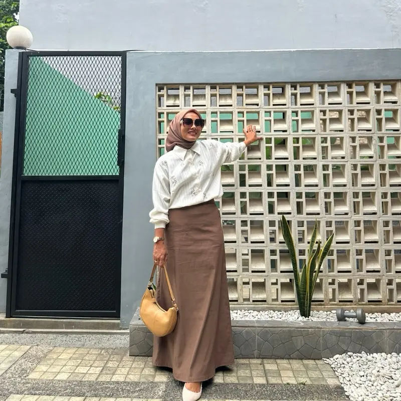 Rok Span Soft Jeans Premium Super Strechy Rok Panjang Wanita Premium Import Rok Wanita Bahan Soft Jeans Best Seller Strechy | Emicollection 0