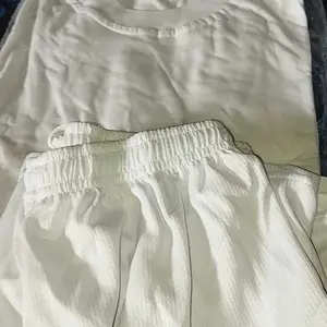 Paket Celana pendek putih Dan kaos Oblong Polos Putih Casis