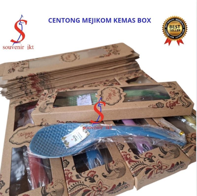 Isi 50pcs Souvenir Pernikahan Centong Nasi Kemas Box Rustik free kartu ucapan bisa reques nama