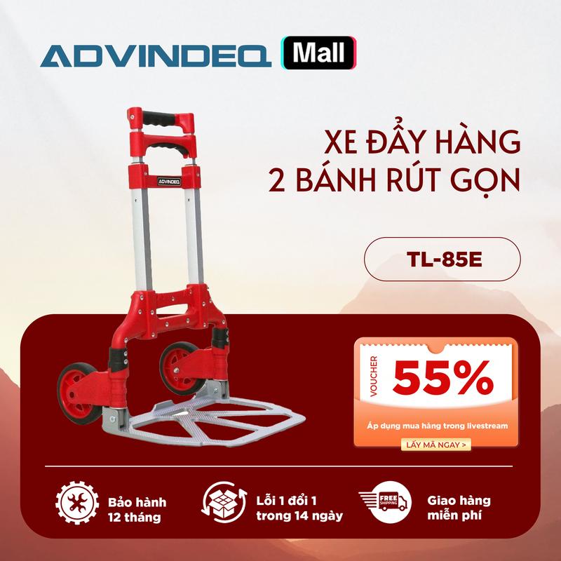 Xe đẩy hàng 2 bánh gấp gọn chở 85kg TL-85E Advindeq nhập khẩu xe kéo hàng mini xếp gọn đa năng bảo hành 1 năm