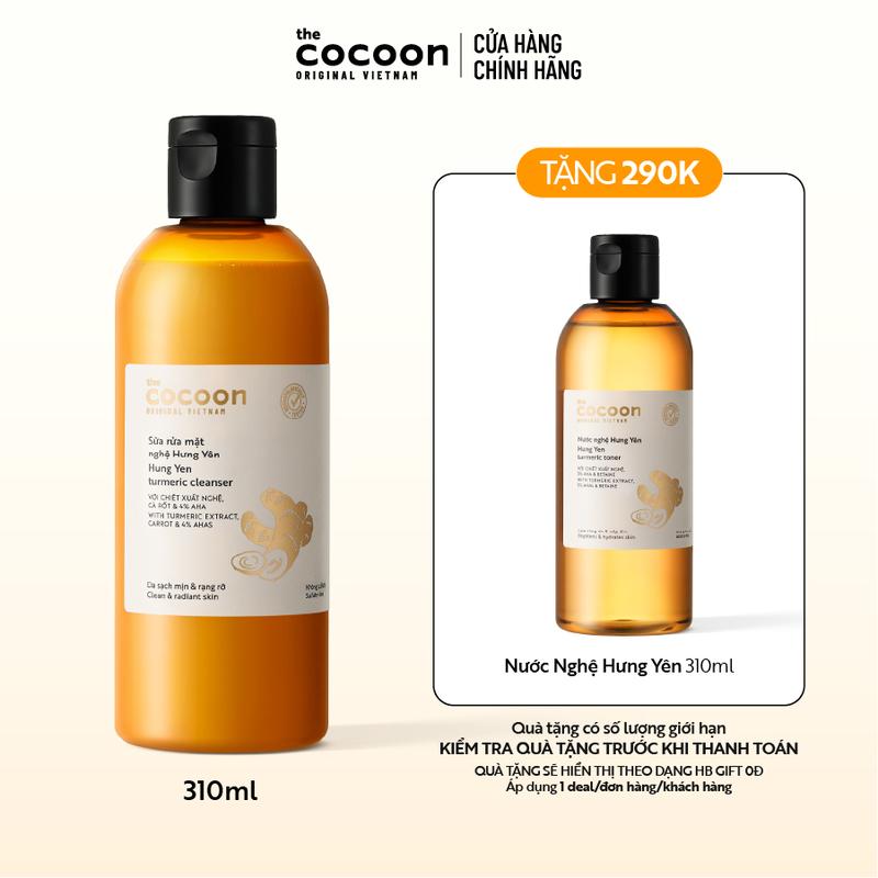 Bigsize - Sữa rửa mặt nghệ Hưng Yên Cocoon giúp da sạch mịn và rạng rỡ 310ml
