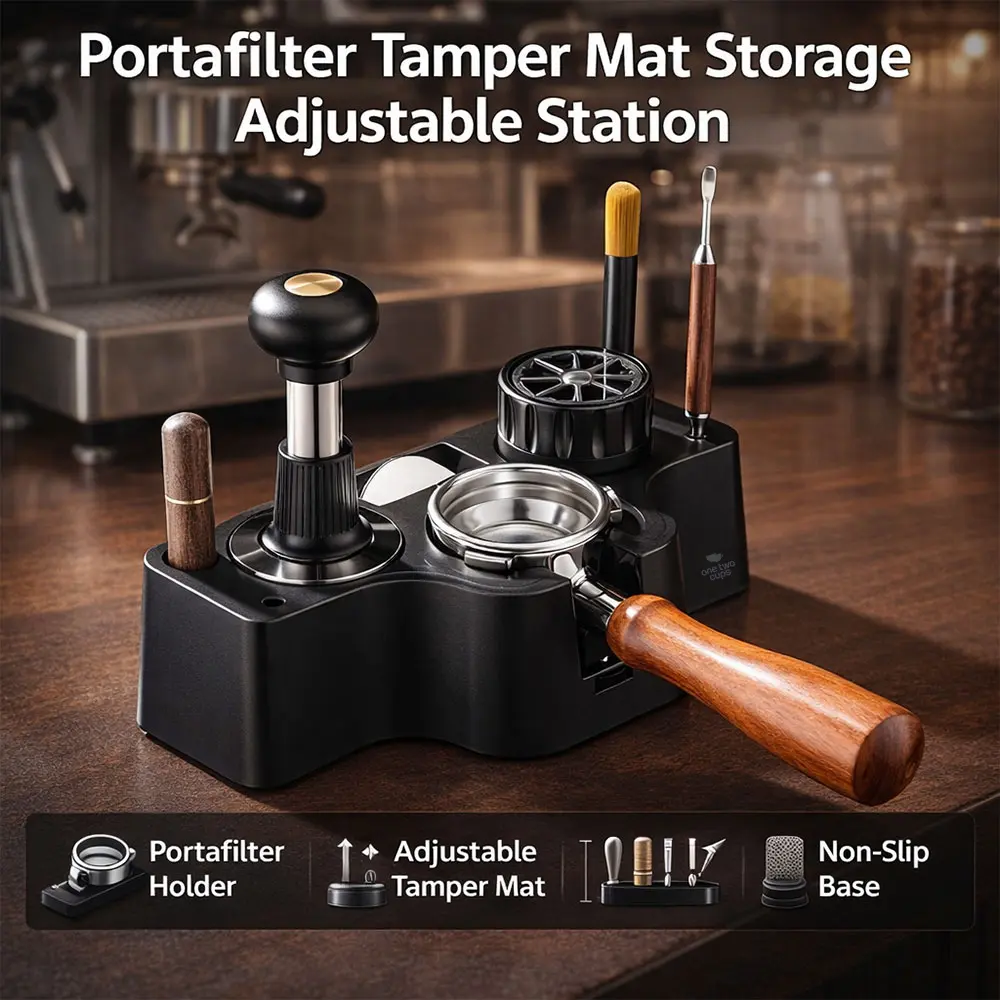 One Two Cups Base Alat Kopi Portafilter Tamper Mat Storage Adjustable - BB-350