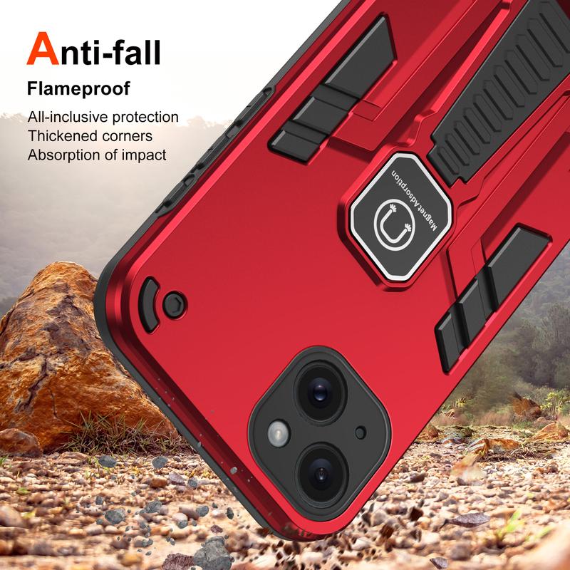 Product Introduction of Silicone Shockproof Foldable Stand Case for iPhone 7/8 Plus/X/11/12/13/14/15 Pro Max - Protective Phone Cover with Built-in Kickstand 9