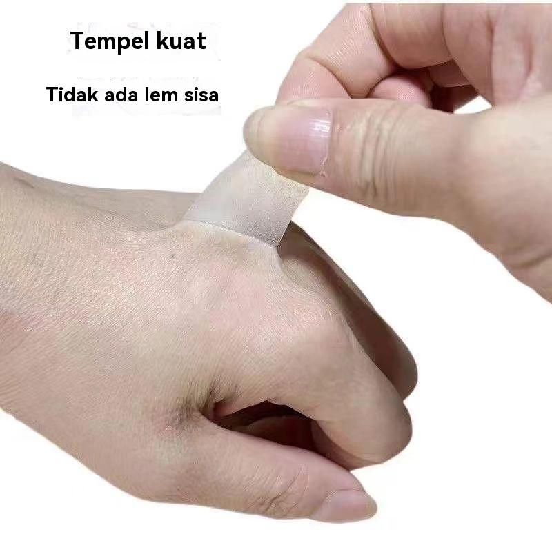 Plester tahan air transparan yang dapat bernapas tak terlihat plester anti-abrasi penutup kaki penutup bekas luka mandi stiker tahan air PU daya rekat tinggi-JT