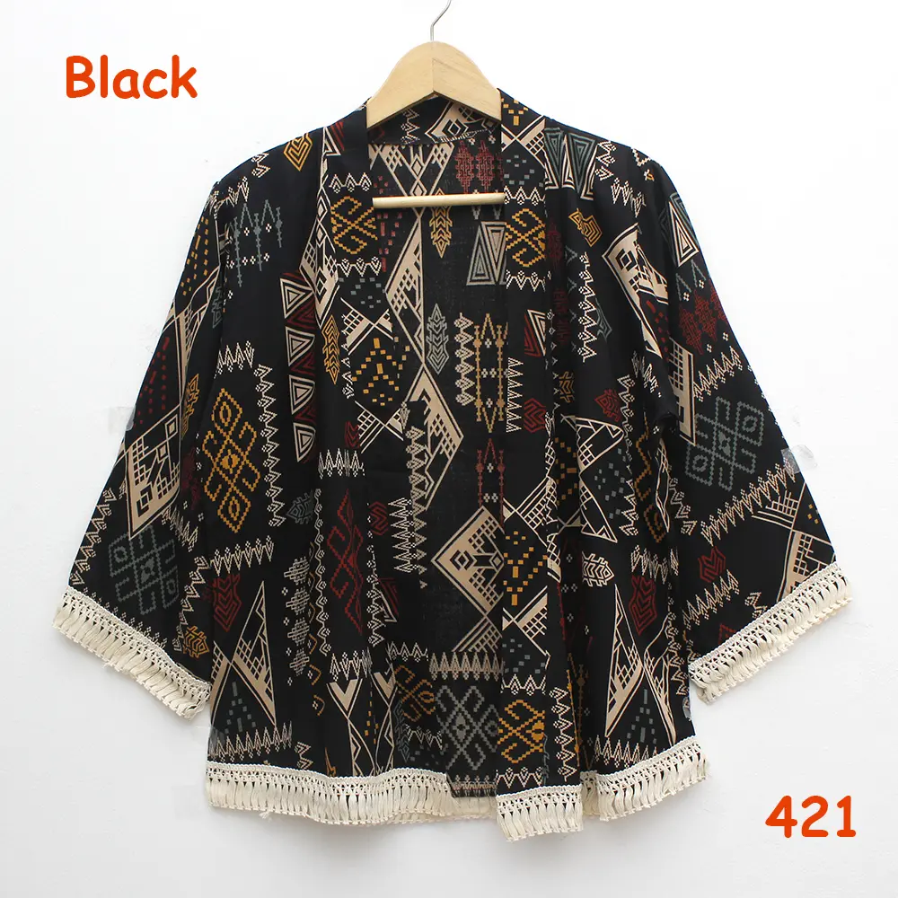 cardigan outer LAYERS Rumbai STANDAR & JUMBO rayon kardigan bohemian etnic cantik boho tribal Katun Muslim batik