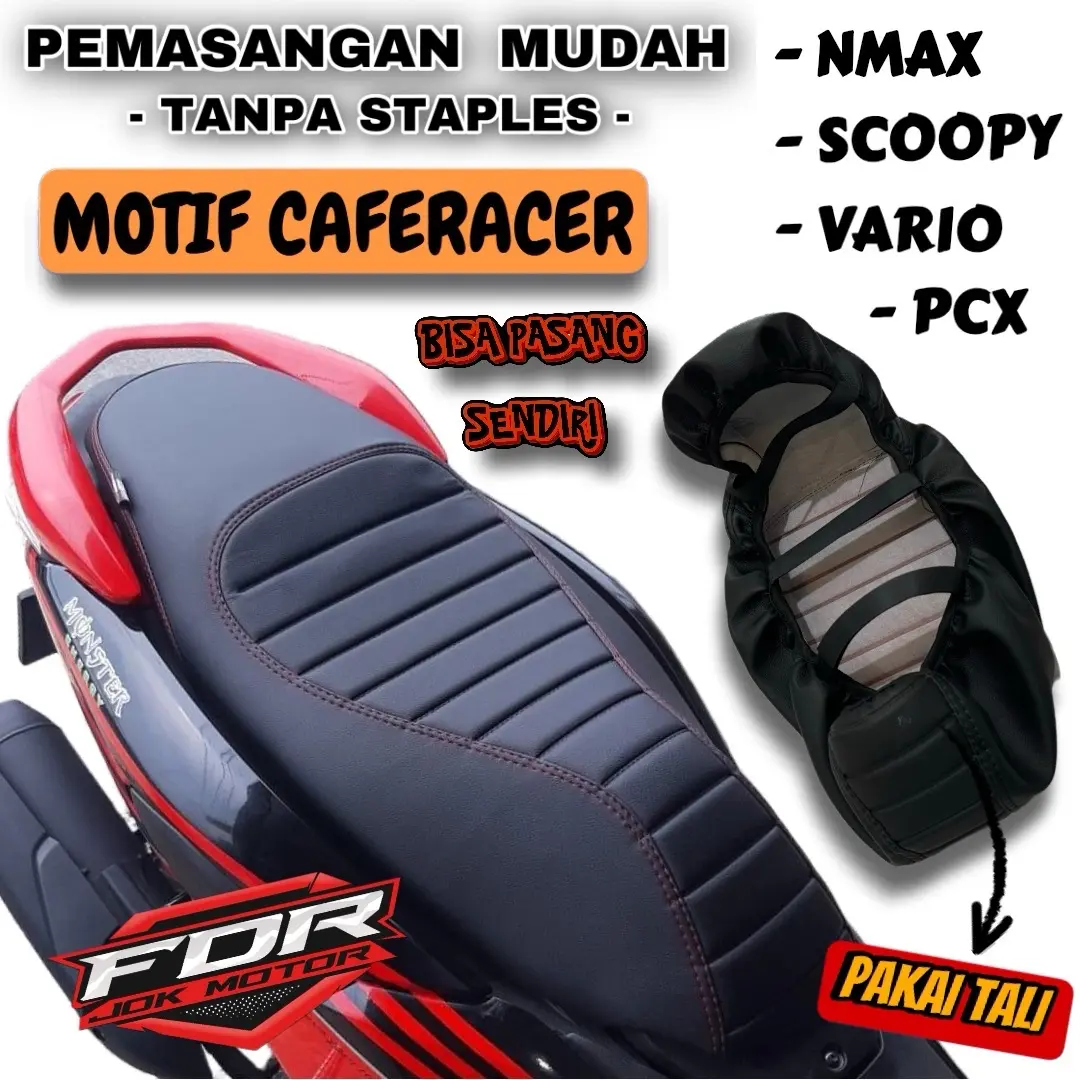 COVER JOK INSTAN NMAX CAFERACER ( PAKAI TALI ) BISA PASANG SENDIRI #NMAX#PCX#VARIO#SCOOPY