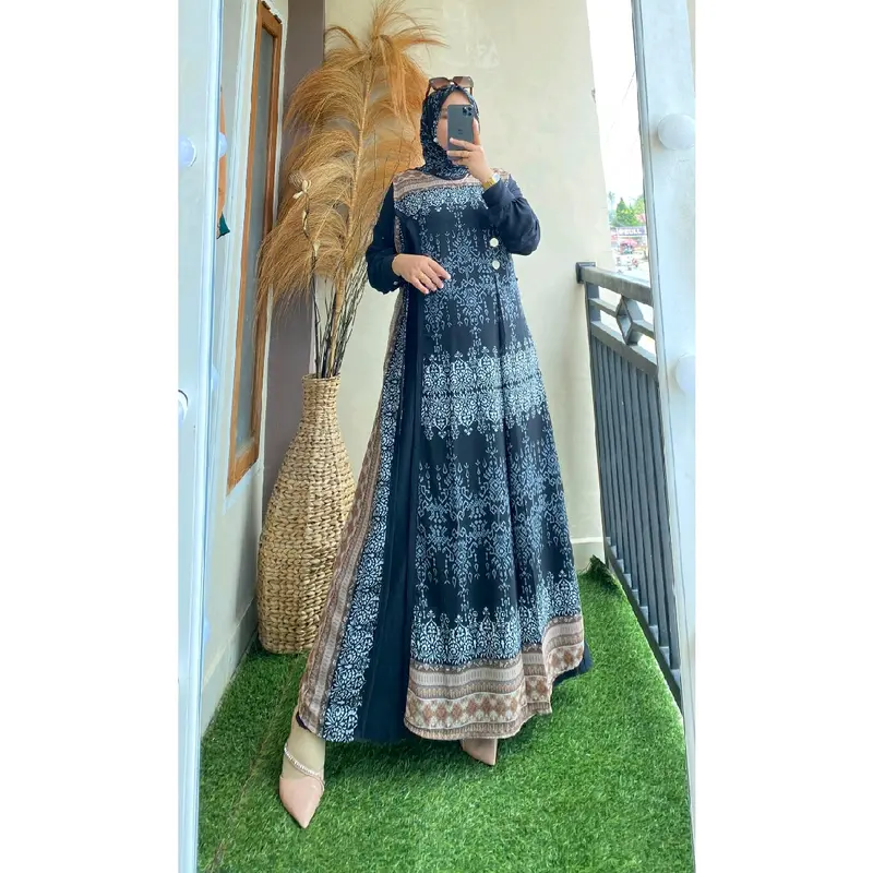 Gamis Set Hijab Saviera Motif 2